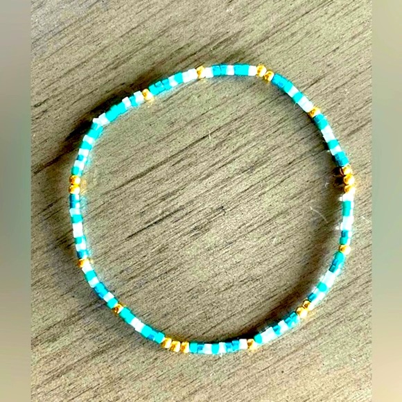 Handmade seed bead Mediterranean bracelet miyuki seed beads + gold filled beads - Picture 2 of 11